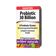 Webber Naturals Пробиотик 30 млрд. активни пробиотици, 8 пробиотични щама х30 веган капсули