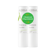 A-Derma Дуо Комплект Стик за устни 2 броя х4 g