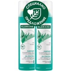 Klorane ДУО Сух шампоан с коприва за мазна коса 150 ml х2 броя