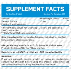 Vanadyl Sulfate 10mg / 100 Tabs
