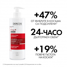 Vichy Dercos Energy+ Стимулиращ шампоан против косопад 400 ml