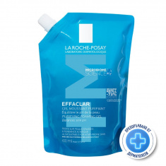 La Roche-Posay Effaclar +M Почистваща гел-пяна за лице за мазна и чувствителна кожа в ЕКО опаковка, 400 ml
