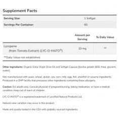 Lycopene 10mg. / 60 Softgels