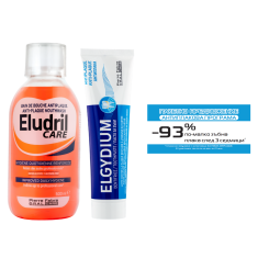 Eludril Care Вода за уста 500 ml + Elgydium Антиплакова паста за зъби 75 ml