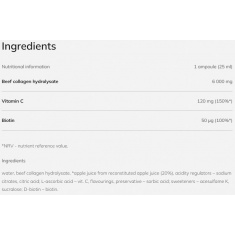 Collagen 6000 Active & Brilliance Shot / 25 ml Pineapple and Strawberry