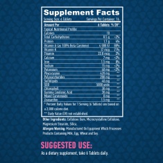 All Natural Spirulina 500mg. / 100 Tabs.