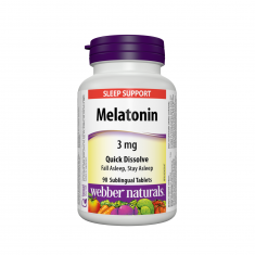 Webber Naturals Мелатонин 3 mg с бърза абсорбция x90 сублингвални таблетки