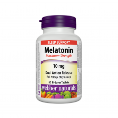 Webber Naturals Мелатонин 10 mg с максимална абсорбция х60 двуслойни таблетки