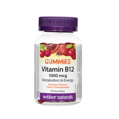 Webber Naturals Витамин B12 Гъми 1000 µg цианокобаламин х60 желирани таблетки