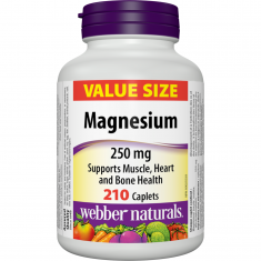 Webber Naturals Магнезий (оксид, малат, глицерофосфат) 250 mg x210 каплети