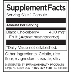 Aronia Black Chokeberry Fruit / 60 Caps