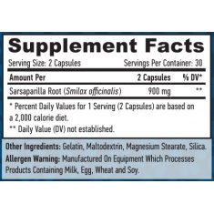 Sarsaparilla Root 450 mg / 60 Caps