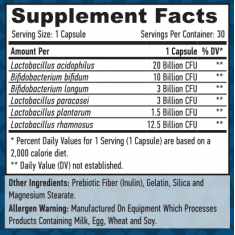 Probiotic 50 Billion / Symbiotic Complex / 30 Caps