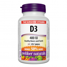 Webber Naturals Витамин D3 400 IU х270 таблетки
