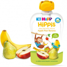 Hipp 8520 Био Плодова закуска ябълки, круши и банан 100 гр