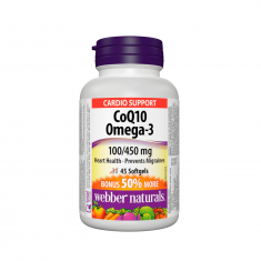Webber Naturals Коензим Q10 100 mg + Омега 3 x45 софтгел капсули