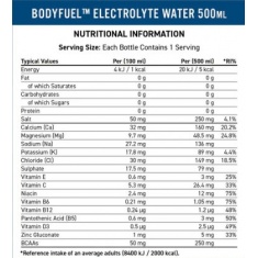 Body Fuel Electrolyte Water / 500 ml Lemon and lime