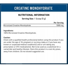 Creatine Monohydrate Unflavoured Unflavored