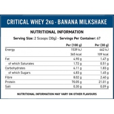 Critical Whey Vanilla Matcha