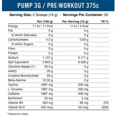 Pump 3G Pre-Workout Icy Blue Raspberry