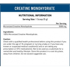 Creatine Monohydrate Unflavoured Unflavored