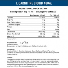 Liquid L-Carnitine 3000 / 480 ml Tangy Orange