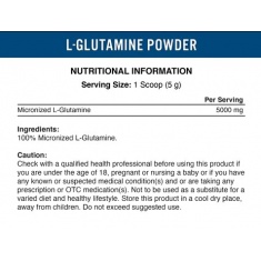 L-Glutamine Powder Micronized Unflavored