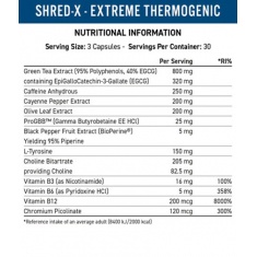 Shred-X Extreme Thermogenic Fat Burner / 90 Caps