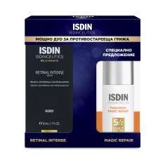 ISDIN Retinal Intense Серум с ретиналдехид 50 ml + Fusion water Magic Repair SPF50 Слънцезащитен крем 50 ml