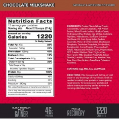 True Mass 1200 Chocolate Milkshake