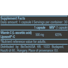Liposomal Vitamin C 500 mg / 30 Caps