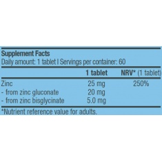 Zinc Duo 25 mg / 60 Tabs