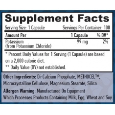 Sustained Release Potassium 99mg. / 100 Vcaps.
