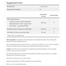 Milk Thistle - Silymarin Extract | Double Strength with Artichoke & Dandelion