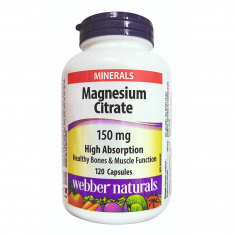 Webber Naturals Магнезий (цитрат) High Absorption 150 mg х120 капсули