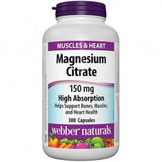 Webber Naturals Магнезий Цитрат с висока абсорбция 150 mg х300 капсули
