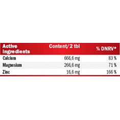 Calcium + Mg & Zn 100 Tabs.