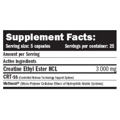 Creatine Ethyl Ester HCL /CEE/ 125 Caps.