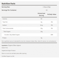 Now - Agave Syrup Light Organic - 660 Грама