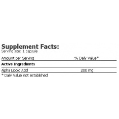 ALA /Alpha Lipoic Acid/ 60 Caps.