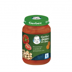 Nestle Gerber Organic Пюре от зеленчуци с пуйка в доматен сос 190 g