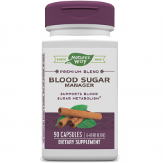 Nature's Way Blood Sugar с Гимнема и Хром при диабет и висока кръвна захар 378 mg х90 капсули