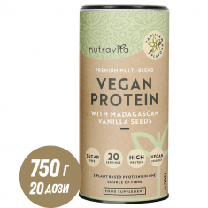 Nutravita Веган протеин + Ензими - Ванилия 750 g