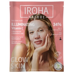 IROHA Nature Антиоксидантна лист-маска за лице с Витамин C и HA х1 брой