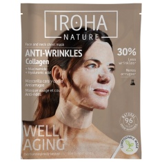 IROHA Nature Анти-ейдж маска за лице и шия с Kолаген х1 брой