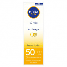 Nivea Sun Слънцезащитен крем за лице Q10 Anti-age & Anti-pigments SPF50 х50 мл