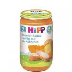 Hipp 6810 Био пюре от картофи, тиква, зеленчуци и пиле 250 гр