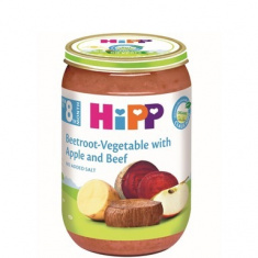 Hipp 6440 Био пюре от телешко, цвекло, зеленчуци и ябълка 220 гр