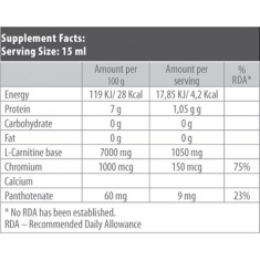 Liquid L-Carnitine + Chrome 500 ml. Orange