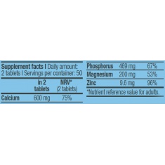 Calcium Zinc Magnesium 100 Tabs.